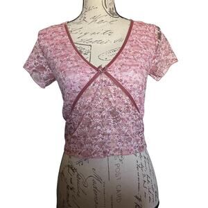 Forever‎ 21 Lace Crop Top Y2K Fairy Feminine Romantic Size M